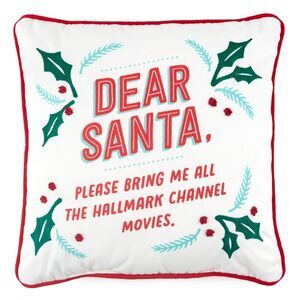 Dear Santa Hallmark Channel‎ Movies Throw Christmas Pillow 16 x16 New